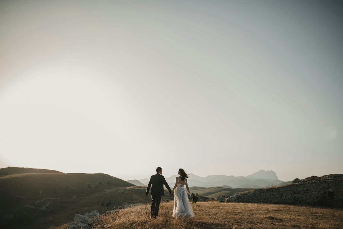 A couple walking together